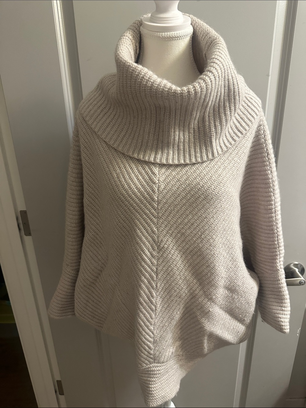 BCBG Cozy Funnel Neck Sweater - Gray